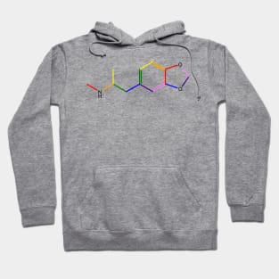 Ecstasy Rainbow Molecule Chemistry Hoodie